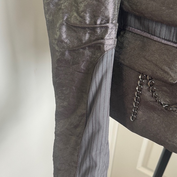 bebe Shimmering Silver Blazer - Picture 5 of 11